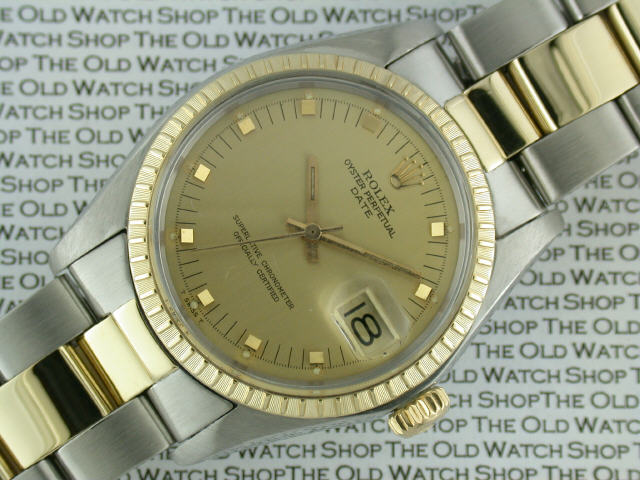 ROLEX: Gentleman's gold and stainless steel Rolex Oyster Perpetual Date 